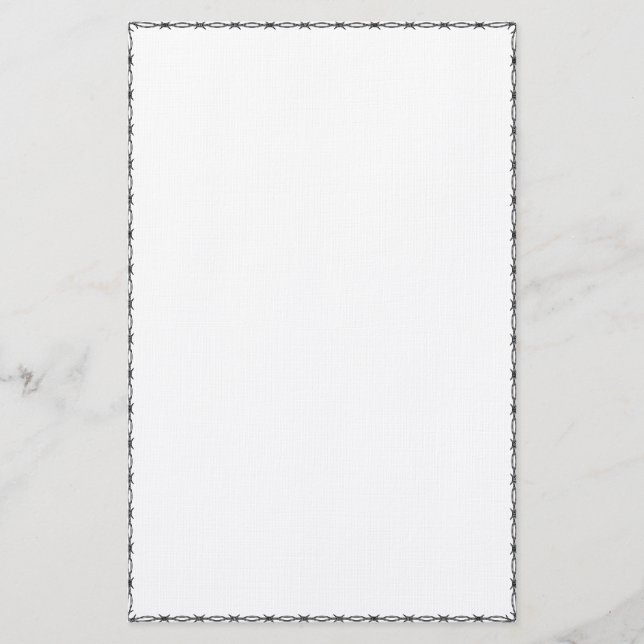 Barbed Wire Stationery (Front)