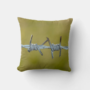 Barbed wire - throw pillow