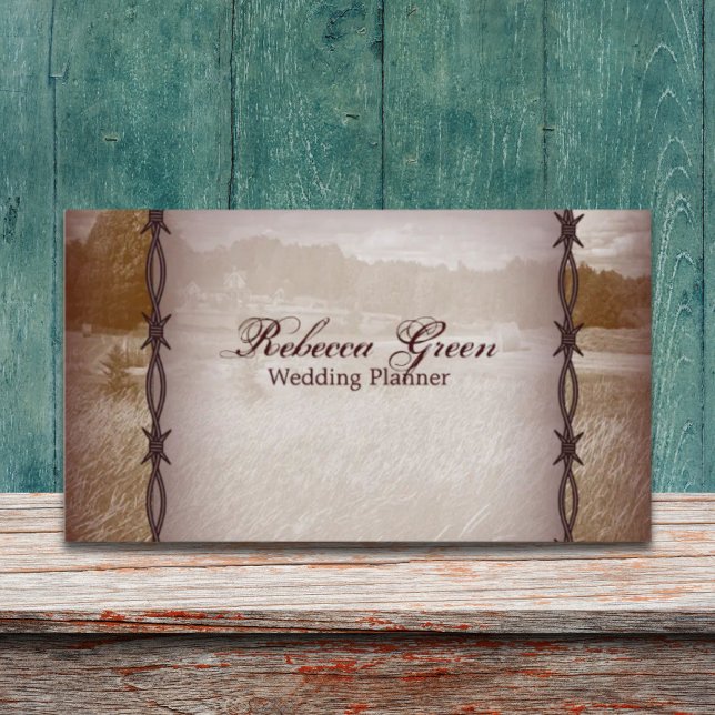 barbed wire western country farm ranch business card (barbed wire western country farm ranch business card)