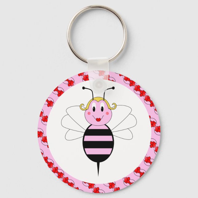 BarBee Bumble Bee Keychain (Front)