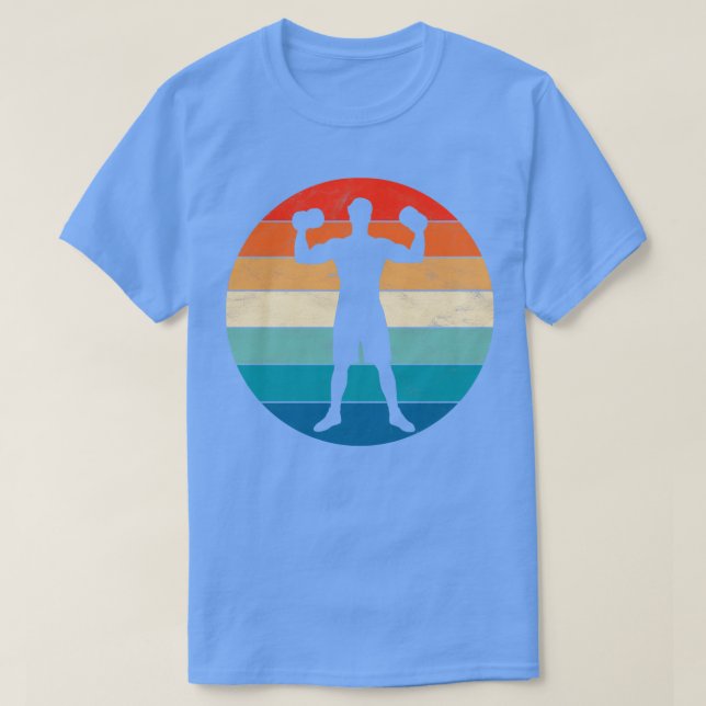 Barbell and dumbbell workout T-Shirt (Design Front)