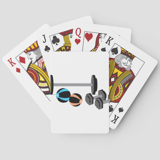 Barbell Ball Playing Cards (Back)
