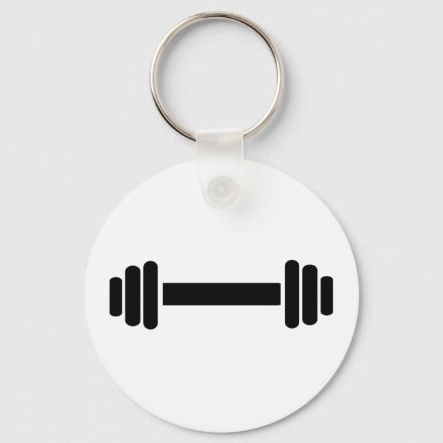 Barbell - Bodybuilding Key Ring (Front)