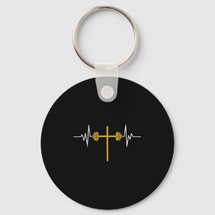 Barbell Cross Dumbbell Jesus Funny Christian Worko Key Ring