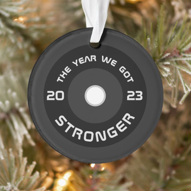 Barbell fitness 2025 personalised Christmas Ornament (Tree)