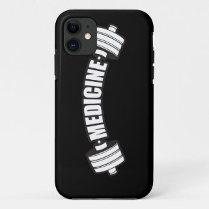 Barbell - Iron Medicine - Weight Lifting Gym iPhone 11 Case