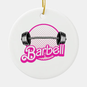 Barbell - pink ceramic tree decoration