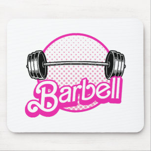 Barbell - pink mouse mat