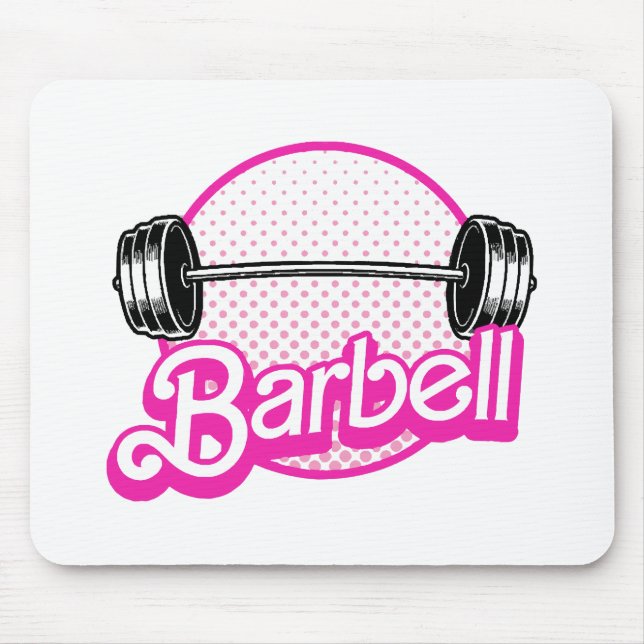 Barbell - pink mouse mat (Front)