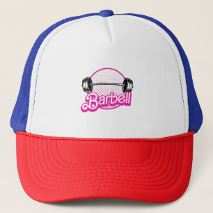 Barbell - pink trucker hat