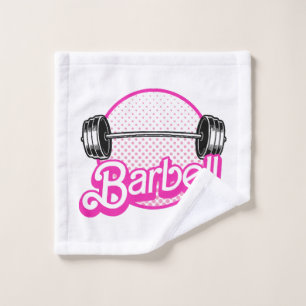 Barbell - pink wash cloth