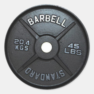 Barbell Plate Classic Round Sticker