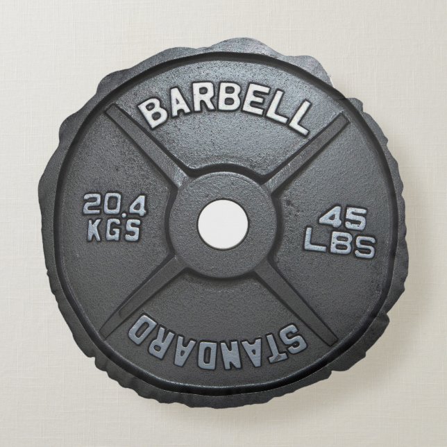 Barbell Plate - Gym Round Cushion (Back)