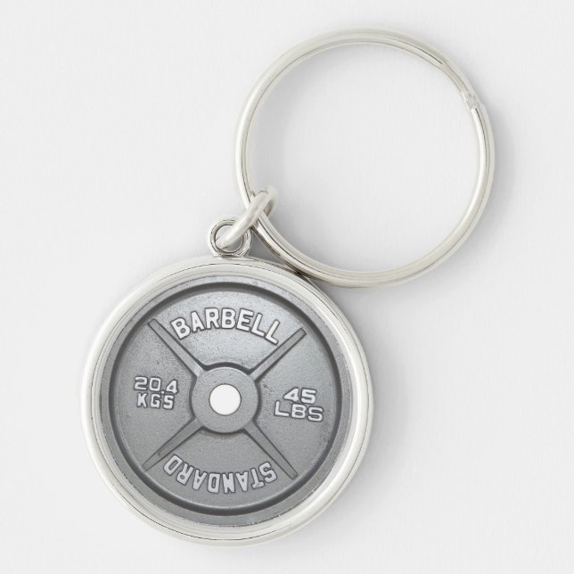 Barbell Plate Key Ring (Front)
