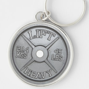 Barbell Plate - Lift Heavy Key Ring