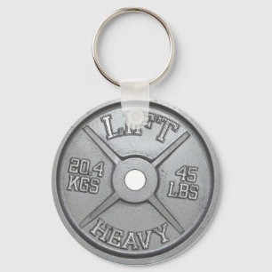 Barbell Plate - Lift Heavy Key Ring