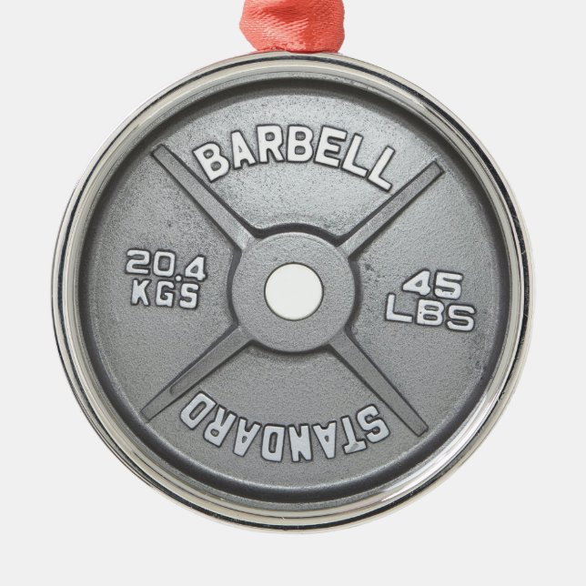 Barbell Plate Metal Tree Decoration (Front)