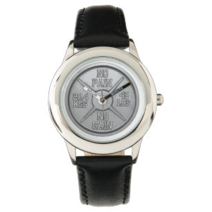 Barbell Plate Wrist Watch - No Pain No Gain