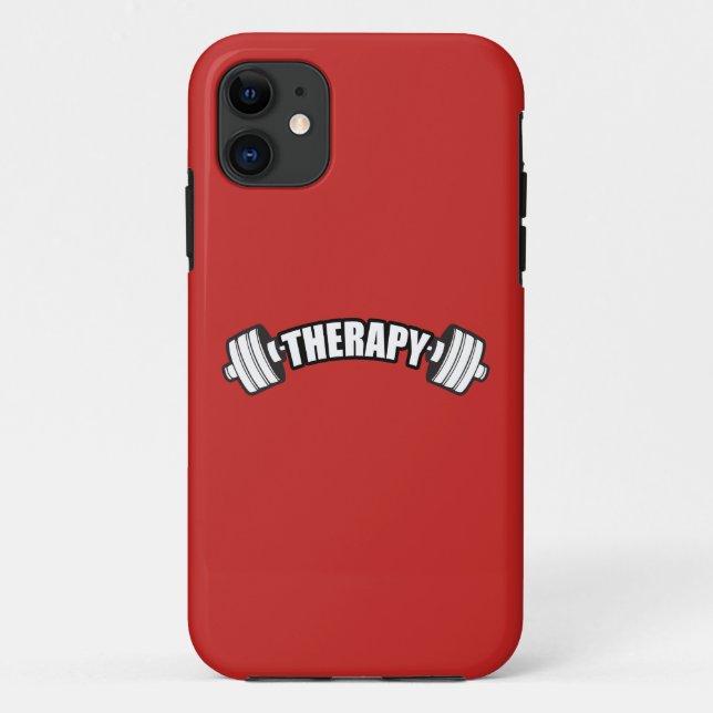 Barbell - THERAPY - Workout Inspirational Case-Mate iPhone Case (Back)