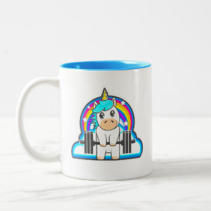 Barbell Unicorn mug for women's fitness