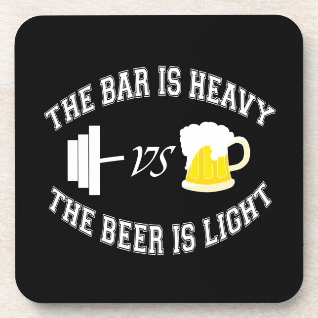 Barbell vs beer coaster (Front)