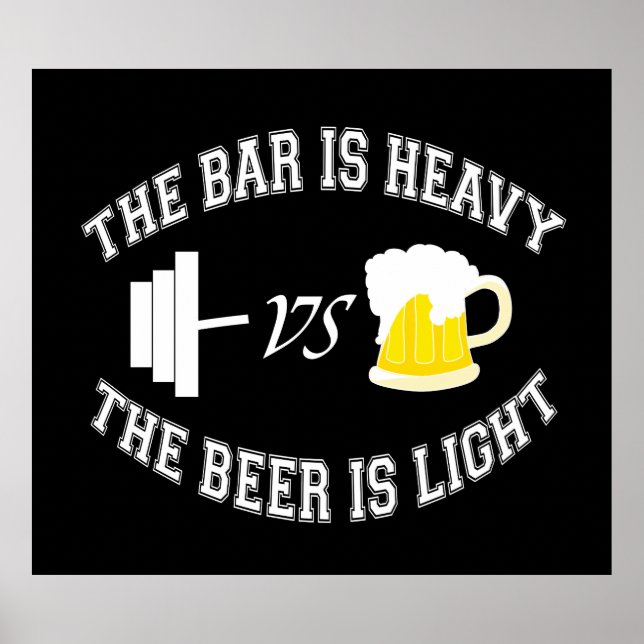 Barbell vs beer poster (Front)