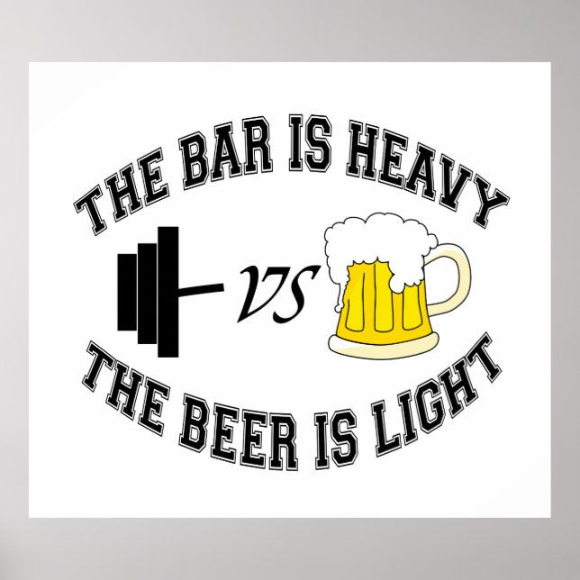 Barbell vs beer poster (Front)