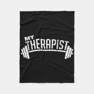 Barbell Weight Lifting Bodybuilding Dumbbell  Fleece Blanket