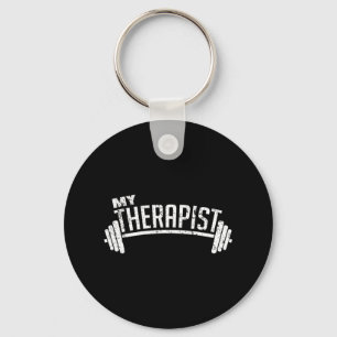 Barbell Weight Lifting Bodybuilding Dumbbell Key Ring