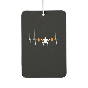 Barbell Weightlifting Heartbeat Bodybuilding Cool Car Air Freshener