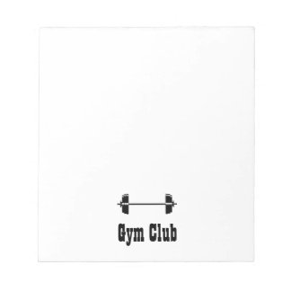 Barbell workout gym silhouette  notepad