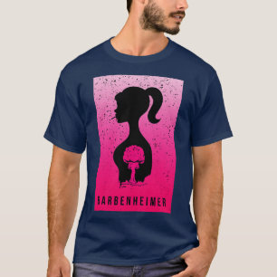 Barbenheimer hot pink art silhouette 2023 T-Shirt