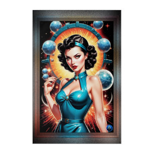 Barbenheimer Retro Fusion Atomic Age Fashion Acrylic Print