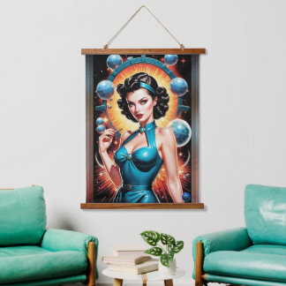 Barbenheimer Retro Fusion Atomic Age Fashion Hanging Tapestry