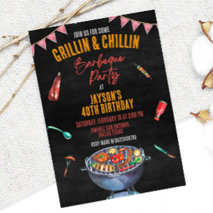 Barbeque - Backyard Party Invitation
