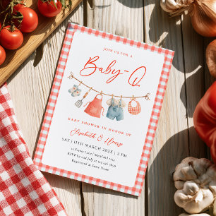 Barbeque BBQ Baby Shower Invitation