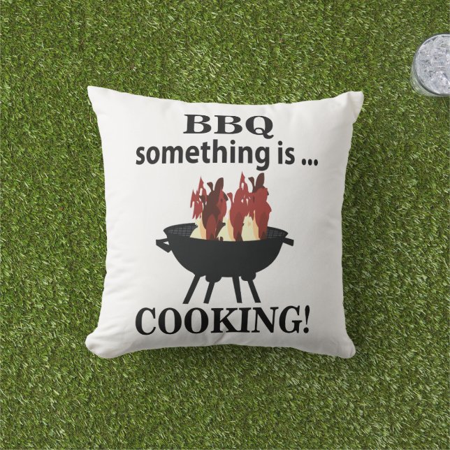 Barbeque Cook Chef Funny BBQ  Cushion (Grass)