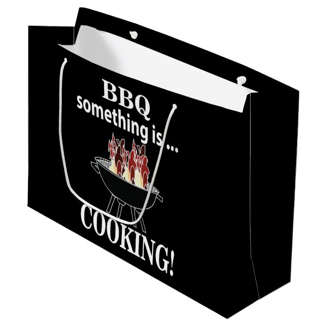 Barbeque Cook Chef Funny Bbq Large Gift Bag (Front Angled)