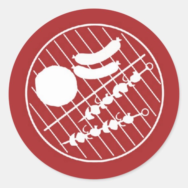 Barbeque Grill Sticker (Front)