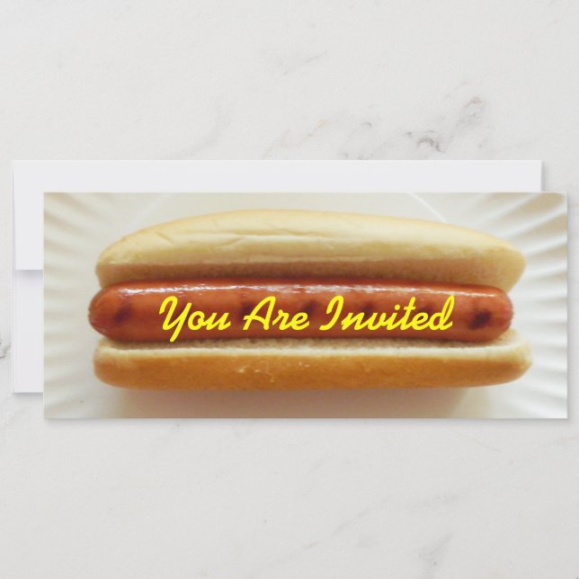 Barbeque Invitation - Skinny Hotdog (Front)