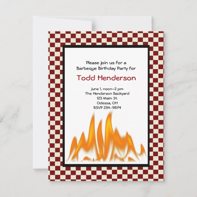 Barbeque Party Invitation (Front)