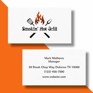 Barbeque Restaurant And Grill Business Cards
