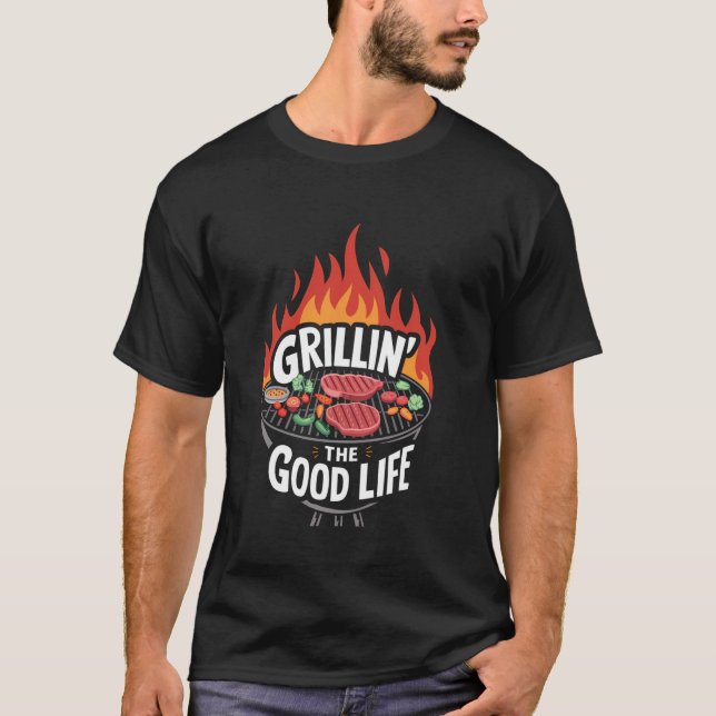 Barbeque Roasting Beef Cooking BBQ Grill Mens BBQ  T-Shirt (Front)