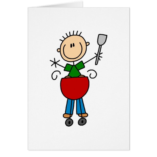 Barbeque Stick Figure Card (Front)