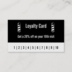 Barber 10th Visit Discount Customer Loyalty Card