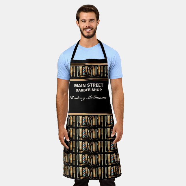BARBER All-Over Print Apron (Worn)