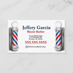 Barber and pole Business Card