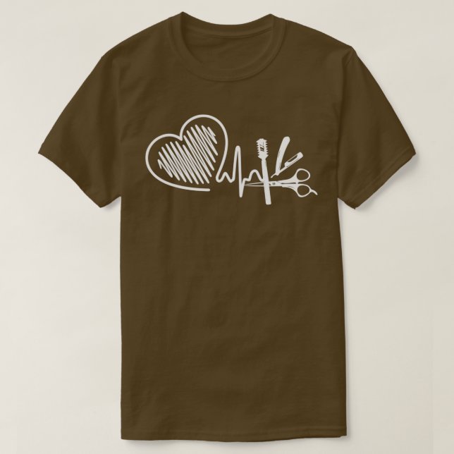 Barber Barber Heartbeat T-Shirt (Design Front)