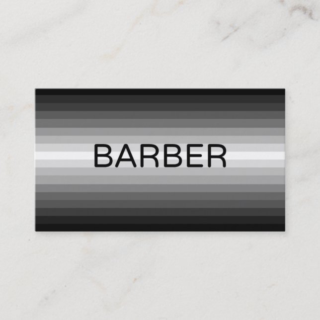 Barber Black to White Business Card (Front)