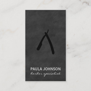 Barber Blade Lush Black Business Card